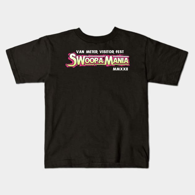 VAN METER VISITOR FESTIVAL SWOOP-A-MANIA IOWA Kids T-Shirt by bigfootsociety